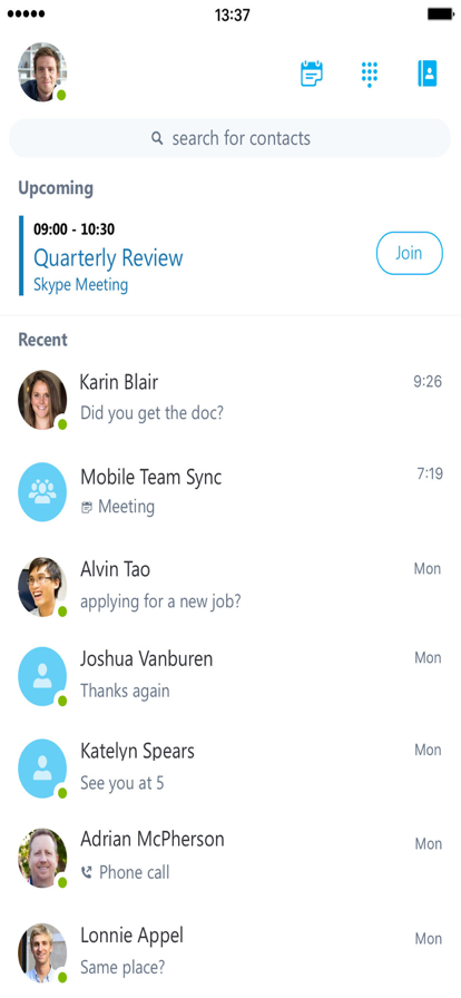 skype V7.37.99.40 ׿ٷ